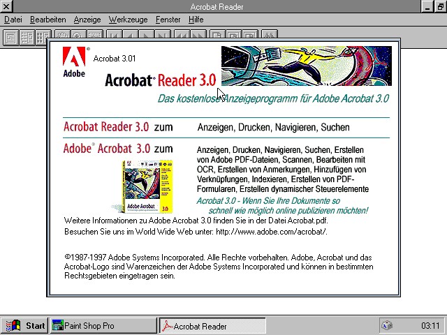Die Version 3 des Acrobat Readers
