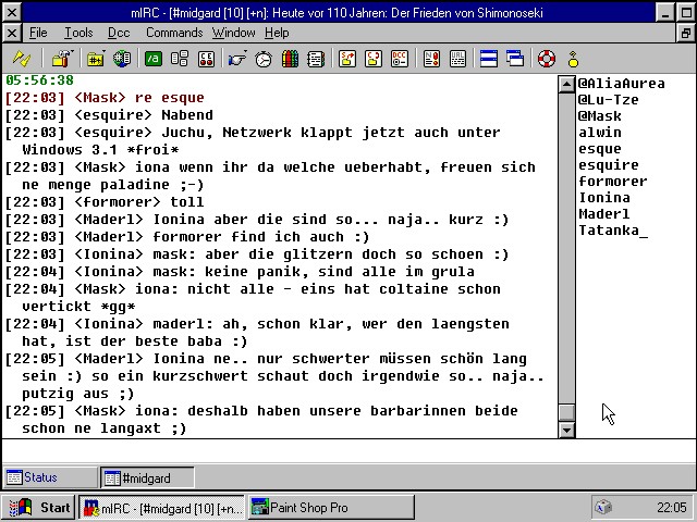 mIRC ist der klassischen IRC-Client f&uuml;r Windows
