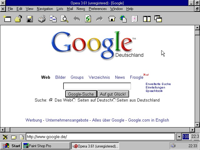 Opera 3.61 ist leider eine zeitbegrenzte Probeversion
