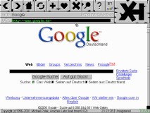 Der Dos-Browser Arachne schlägt sich gut in der Darstellung von z.B. www.google.de...
